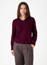 Load image into Gallery viewer, DREAMS Cashmere Like Deep Cuff Jumper - Merlot