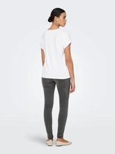 Load image into Gallery viewer, ONLY Short Sleeve Fold Up Cuff T-Shirt - Bright White