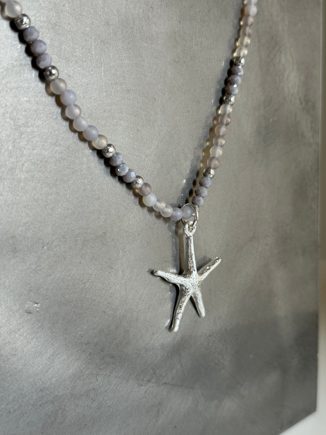Eliza Gracious Beaded Short Necklace with Starfish Pendant