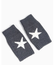 Load image into Gallery viewer, Alice Star Wrist Warmers - Dark Grey