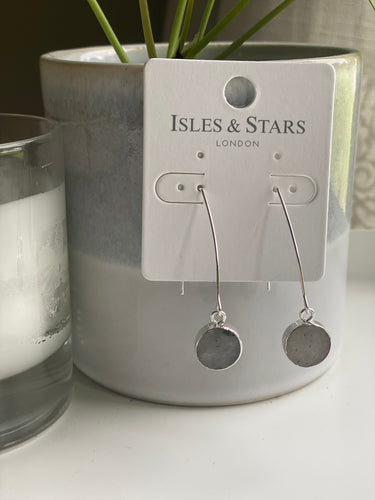 Grey Semi Precious Drop Earring