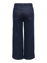 Load image into Gallery viewer, ONLY Dark Denim Wide Cropped Jeans