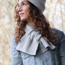 Load image into Gallery viewer, POM Pull Through Grey Scarf