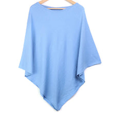 Load image into Gallery viewer, POM Recycled Blend Poncho - Light Blue