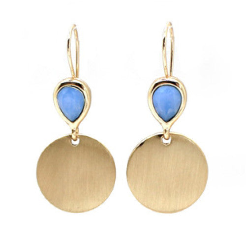 Blue Glass Drop Earrings