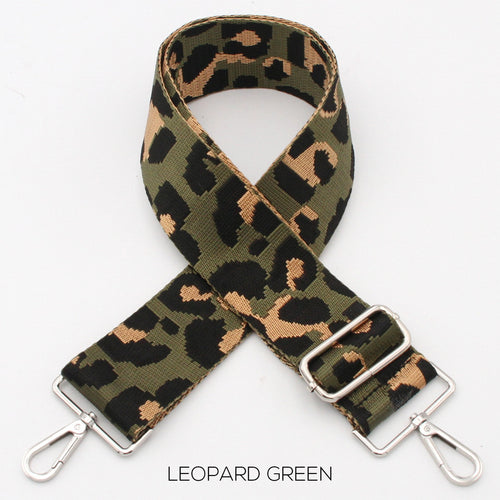 Khaki Leopard Print Bag Strap