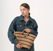 Load image into Gallery viewer, Straw Woven Bucket Bag