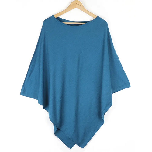 POM Teal Recycled Blend Poncho