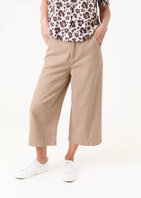 Load image into Gallery viewer, DREAMS Cotton Twill Cropped Wide Leg Jeans - Sand