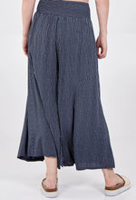 Load image into Gallery viewer, Made in Italy Pinstriped Wide Leg Trousers - Navy