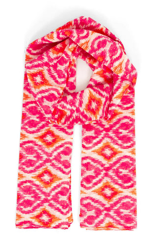 Rani Lightweight Cotton Scarf - Pink/Orange