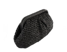 Load image into Gallery viewer, Straw Clutch Bag - Black