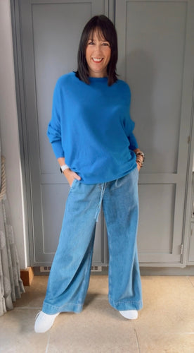 Goose Island Soft Knit Batwing Jumper - Royal Blue