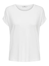Load image into Gallery viewer, ONLY Short Sleeve Fold Up Cuff T-Shirt - Bright White
