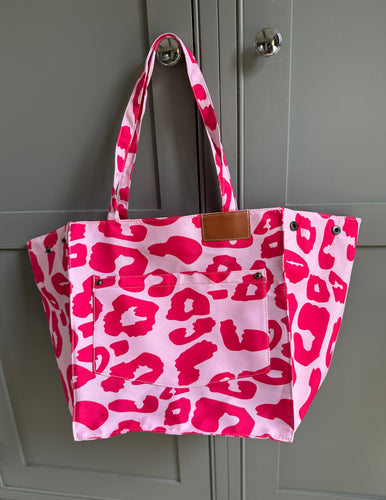 Pink Animal Print Tote Bag