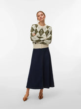 Load image into Gallery viewer, Vero Moda Argyle Knitted Cardigan - Green