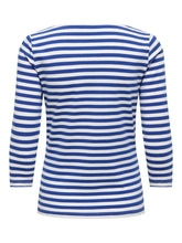 Load image into Gallery viewer, ONLY 3/4 Boat Neck Striped Top - Blue/White
