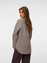 Load image into Gallery viewer, ONLY L/S Neck Scarf Shirt - Oatmeal/Brown