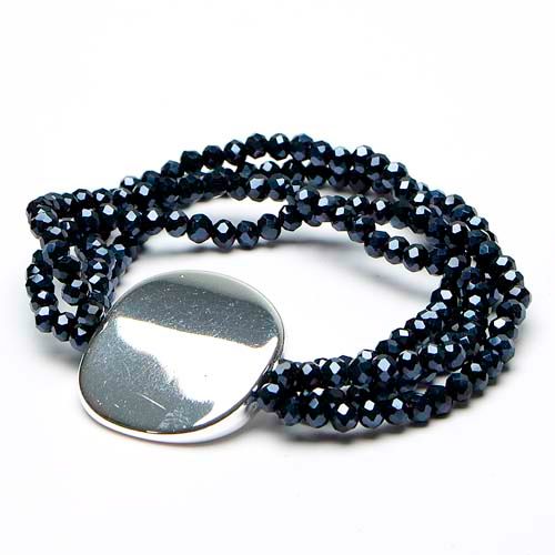 Eliza Gracious Beaded Bracelet -Blue Black