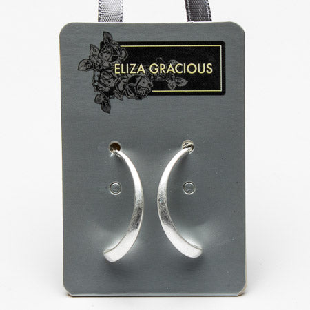 Eliza Gracious Silver Split Hoop Earrings