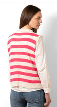 Load image into Gallery viewer, Sophie Wool Blend Round Neck Tank - Cream/Fuchsia Stripe