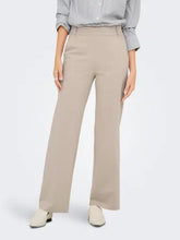 Load image into Gallery viewer, ONLY Stretch Jersey Straight Fit Tailored Trousers - Ecru