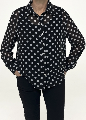 Dreams Black Polka Dot Shirt