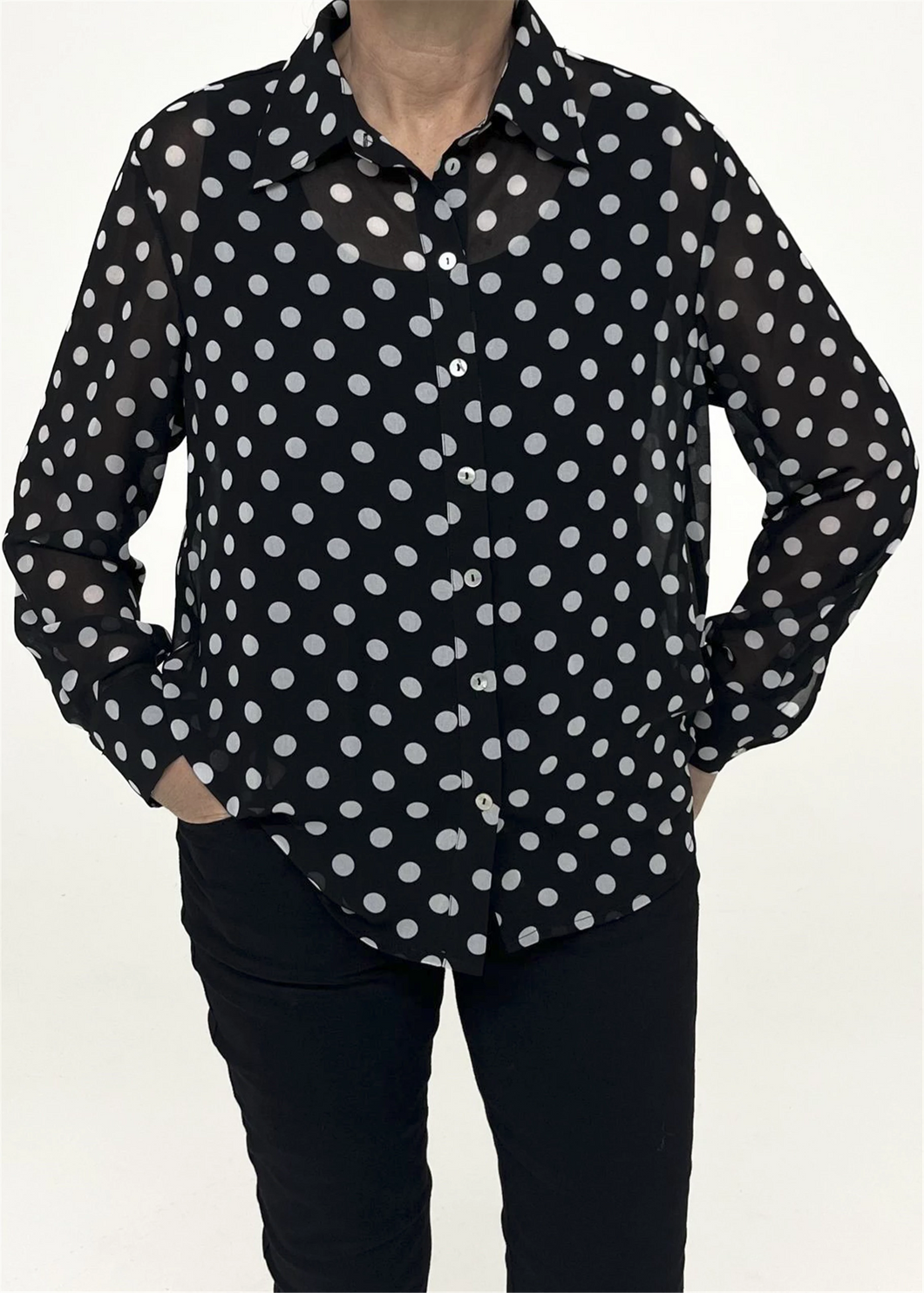 Dreams Black Polka Dot Shirt
