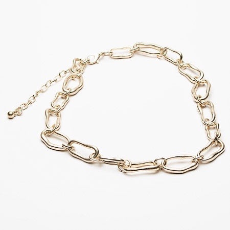 Eliza Gracious Pale Gold Link Necklace