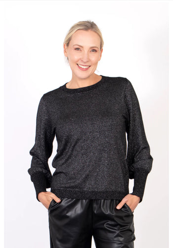 Penny Balloon Sleeve Jumper - Black