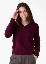 Load image into Gallery viewer, DREAMS Cashmere Like Deep Cuff Jumper - Merlot