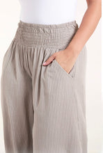 Load image into Gallery viewer, Made in Italy Pinstriped Wide Leg Trousers - Beige
