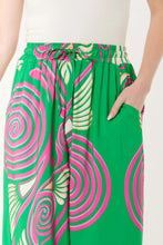 Load image into Gallery viewer, Green Swirl Pattern Wide leg Trousers