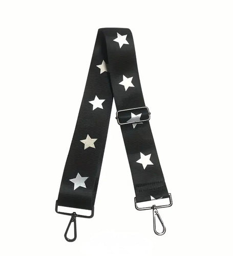 Black and Silver Stars Bag Strap