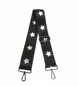 Black and Silver Stars Bag Strap