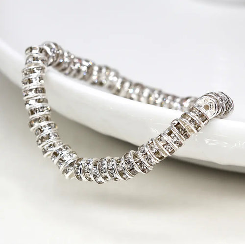 POM Silver Plated & Crystal Edge Bracelet