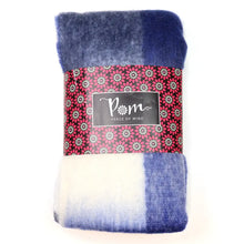 Load image into Gallery viewer, POM Royal Blue Fluffy Check Scarf