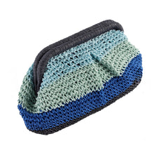 Load image into Gallery viewer, Straw Clutch Bag - Blues