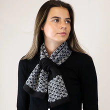 Load image into Gallery viewer, POM Black &amp; White Scandi Pull Through Scarf