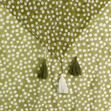 Load image into Gallery viewer, POM Olive Dotty Print Cotton Scarf