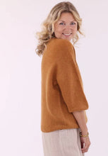 Load image into Gallery viewer, Cadenza Italy Alpaca Blend V Neck Jumper - Cinnamon