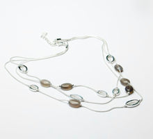 Load image into Gallery viewer, Eliza Gracious Multi Layer Necklace - Pale Grey/Silver