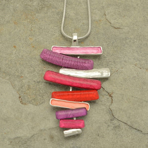 Miss Milly Fuchsia, Rose & Orange Layered Mix Necklace