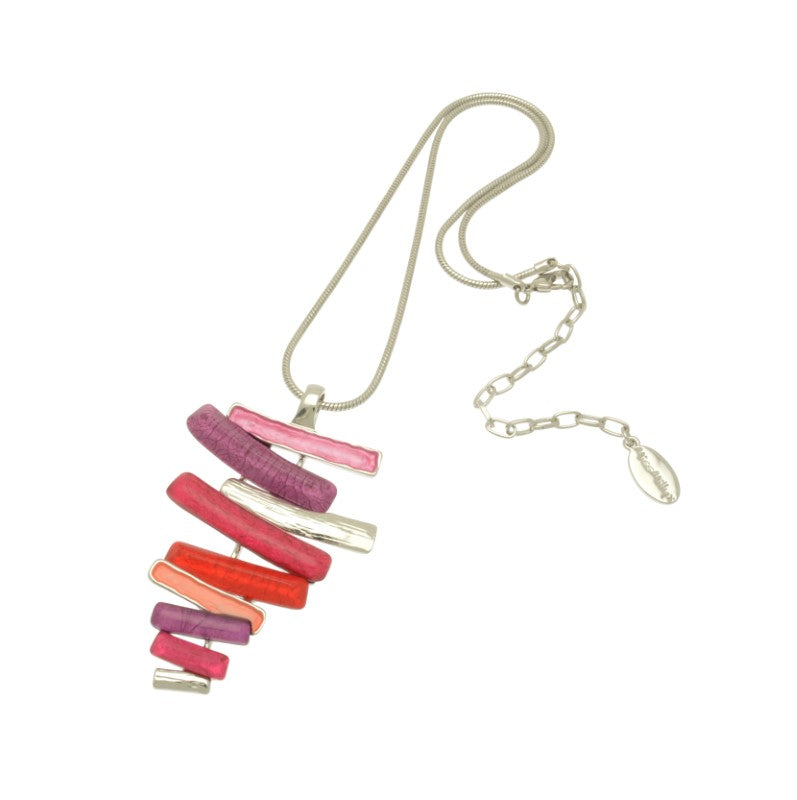 Miss Milly Fuchsia, Rose & Orange Layered Mix Necklace