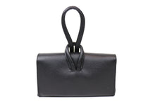 Load image into Gallery viewer, Black Leather Loop Handle Bag