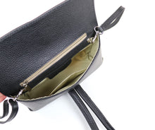 Load image into Gallery viewer, Black Leather Loop Handle Bag
