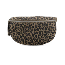 Load image into Gallery viewer, Small Leopard Print Suede Leather Bum Bag
