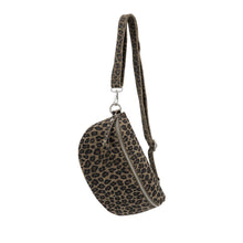 Load image into Gallery viewer, Small Leopard Print Suede Leather Bum Bag