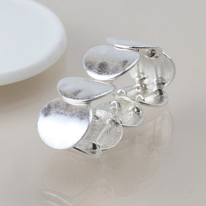 POM Silver Plated Organic Disc Bracelet
