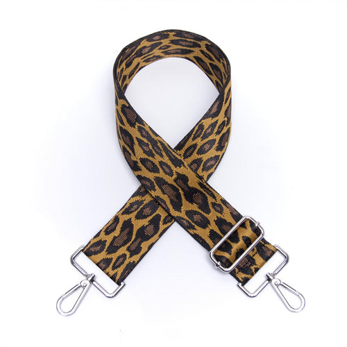Tan Leopard Print Bag Strap